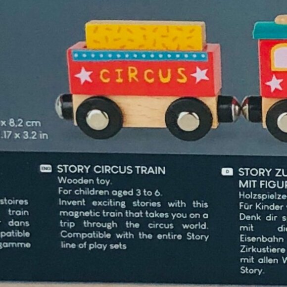 Janod  Circus  Wooden Train Connecting w/ Magnetic Connector Brand New Sealed - Picture 7 of 8